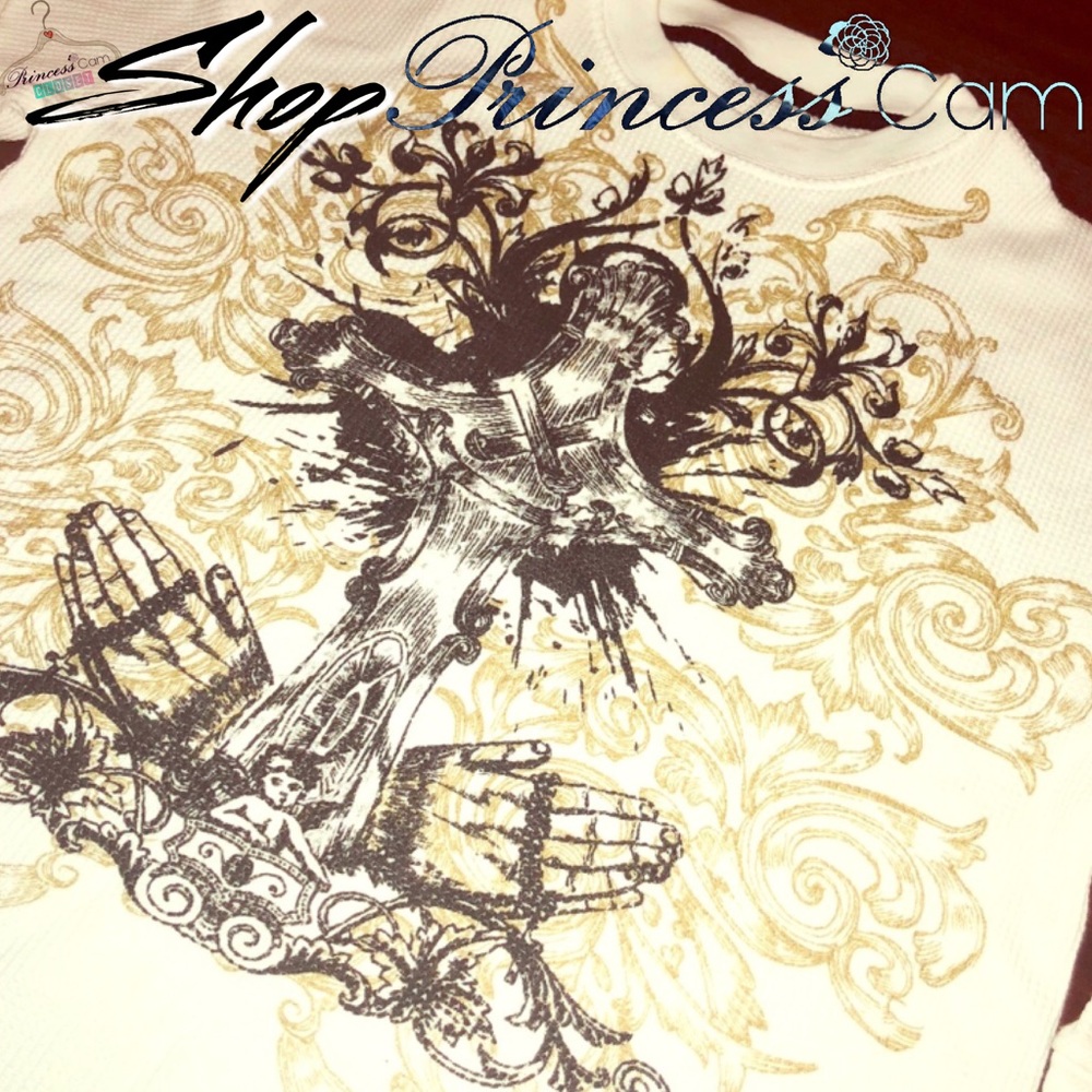 🆑Seven Souls Boys’ White Graphic LS Thermal Shirt - Picture 3 of 4
